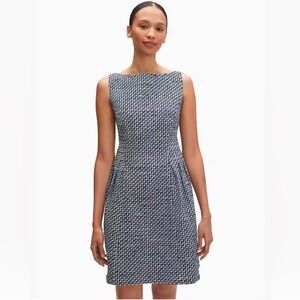 NWOT Kate Spade Nautical Tweed Blue Midi Dress - Size 4